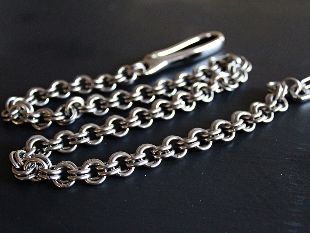 Mens Wallet Chain Iron Heart Stainless Steel Custom Chain Etsy