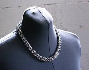 Mens Silver Necklace, Kings Link Necklace, 16 Gauge Chain, Stainless Steel Jewelry, Heavy Mens Necklace, Custom Metal Jewelry, Wide Necklace