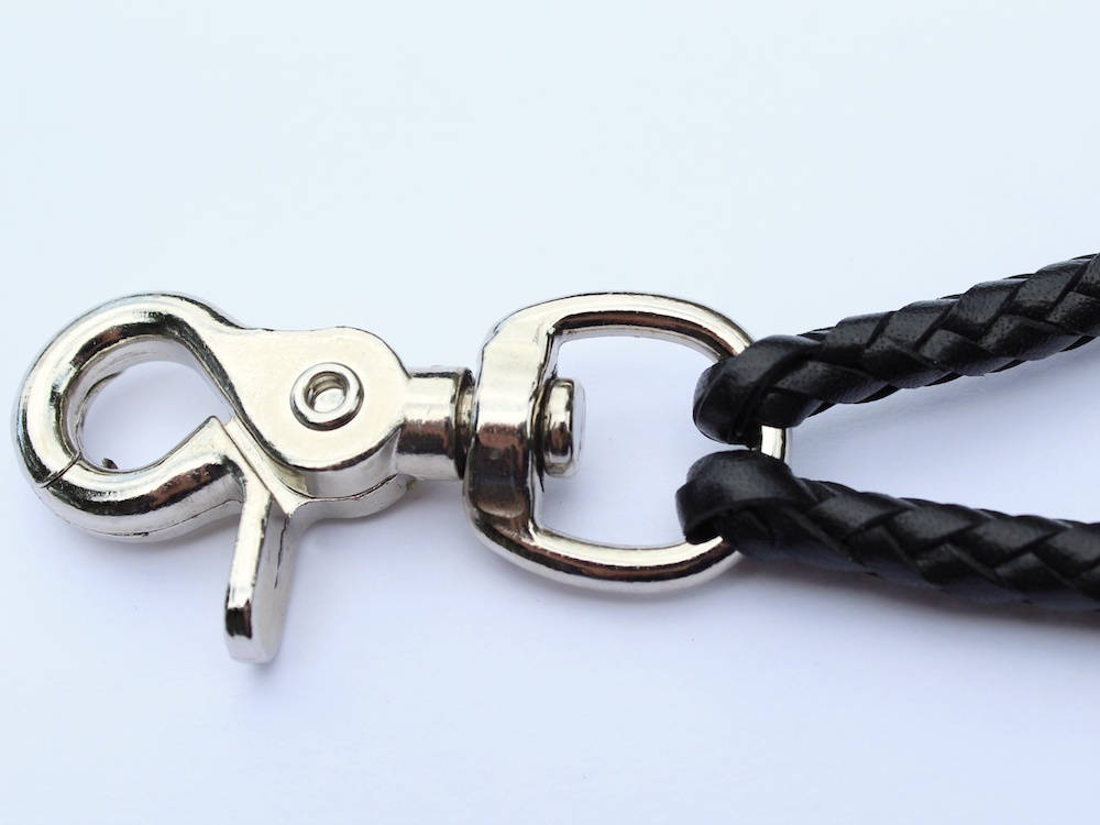 Hand Braided Leather Double Wallet Chain: Men's Key Chain - Etsy