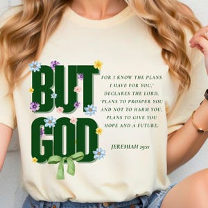 Preppy Floral But God PNG, Christian Png, Glitter Flower, Bible Jesus Design, God png, Vintage Spirit Religious Png, Digital Sublimation Art