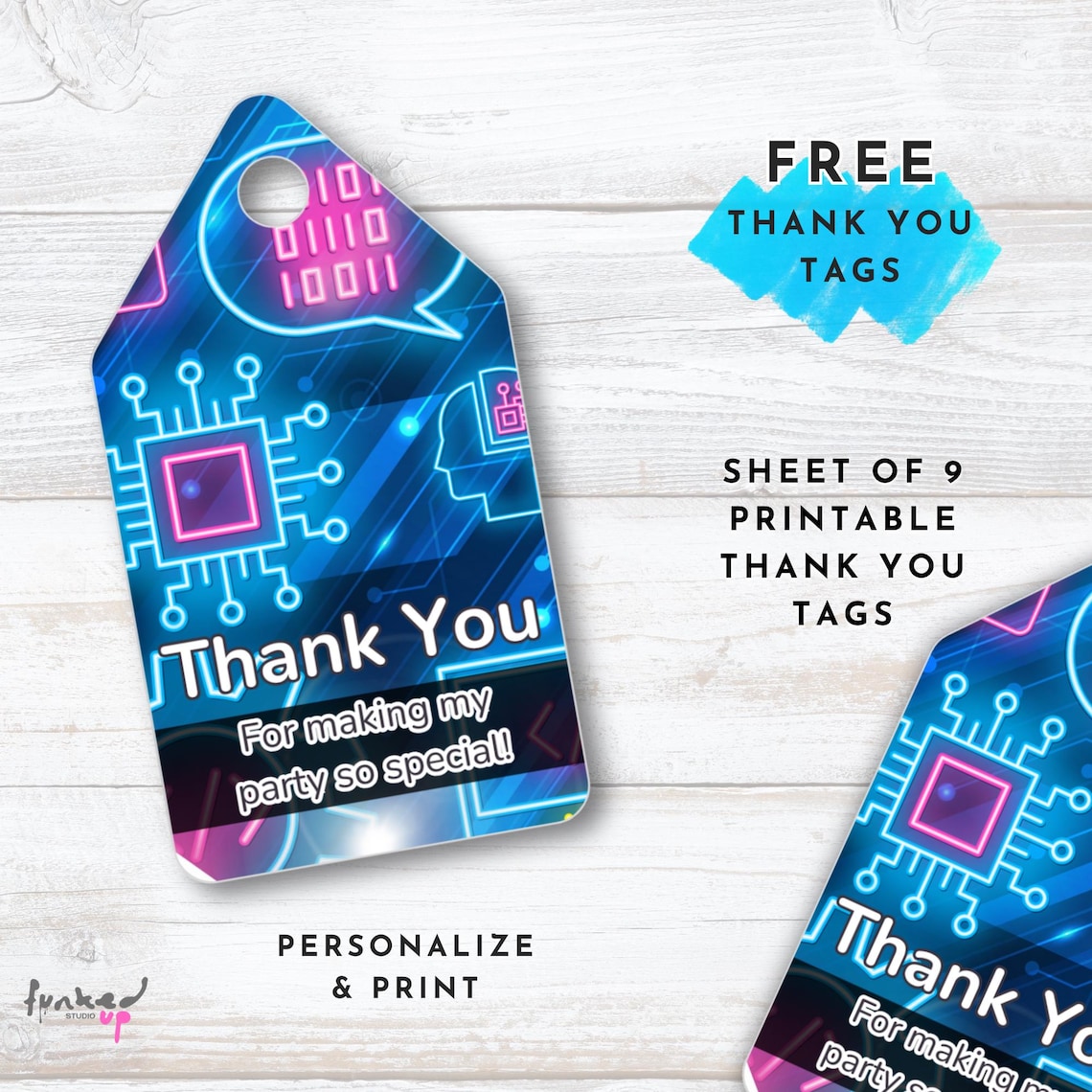 Computer Coding Birthday Invitation • Editable Tech Computer Birthday ...