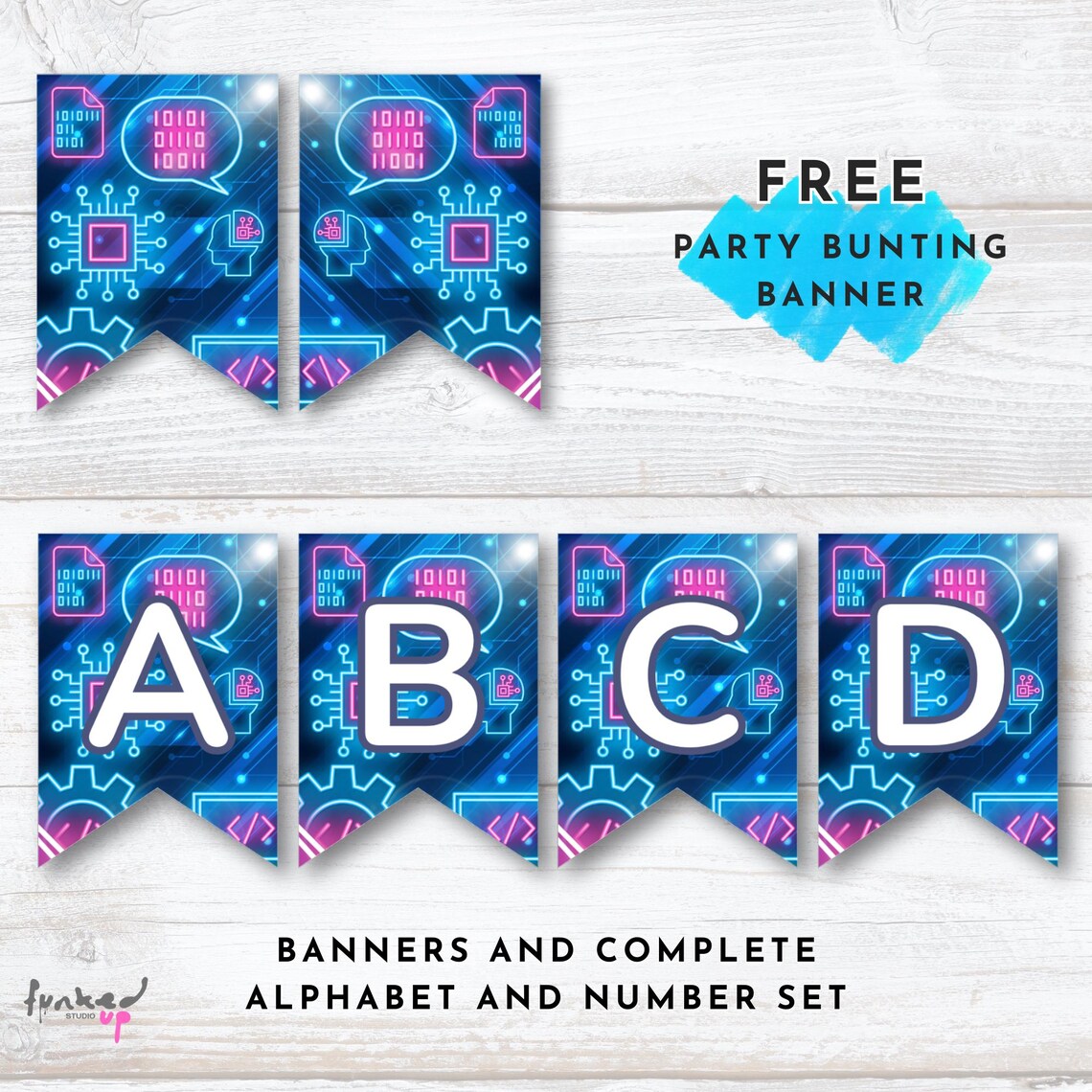 Computer Coding Birthday Invitation • Editable Tech Computer Birthday ...