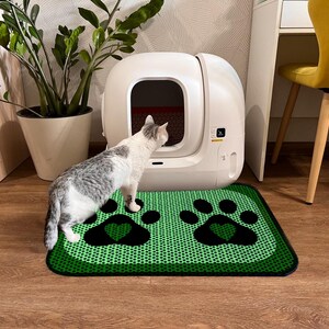 Grote kattenbakmat – bedrukt en gemakkelijk schoon te maken – (60 x 80 cm / 24 x 32 inch)