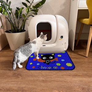 Kattenbakmat – bedrukt ontwerp en eenvoudig schoon te maken – (45 x 60 cm / 17 x 24 inch) normaal formaat