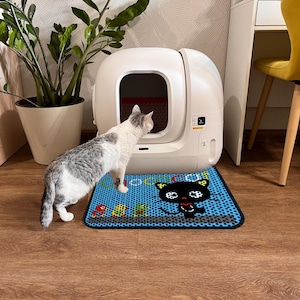Kattenbakmat – bedrukt ontwerp en eenvoudig schoon te maken – (45 x 60 cm / 17 x 24 inch) normaal formaat