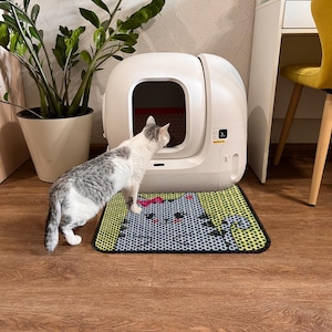 Kattenbakmat – bedrukt ontwerp en eenvoudig schoon te maken – (45 x 60 cm / 17 x 24 inch) normaal formaat
