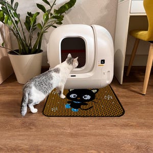 Kattenbakmat – bedrukt ontwerp en eenvoudig schoon te maken – (45 x 60 cm / 17 x 24 inch) normaal formaat