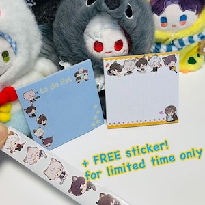 Post-it con amore e spazio profondo – Post-it LADS con Xavier, Rafayel, Zayne, Sylus, Caleb | Anime Stationery Kawaii Stationery