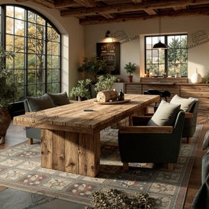 Handcrafted Reclaimed Wood Dining Table – Eco-Friendly & Unique Farmhouse Style