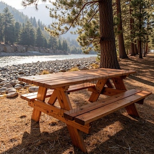 Handmade Reclaimed Wood Picnic Table: Rustic Outdoor Dining