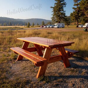 Handmade Reclaimed Wood Picnic Table: Rustic Outdoor Dining