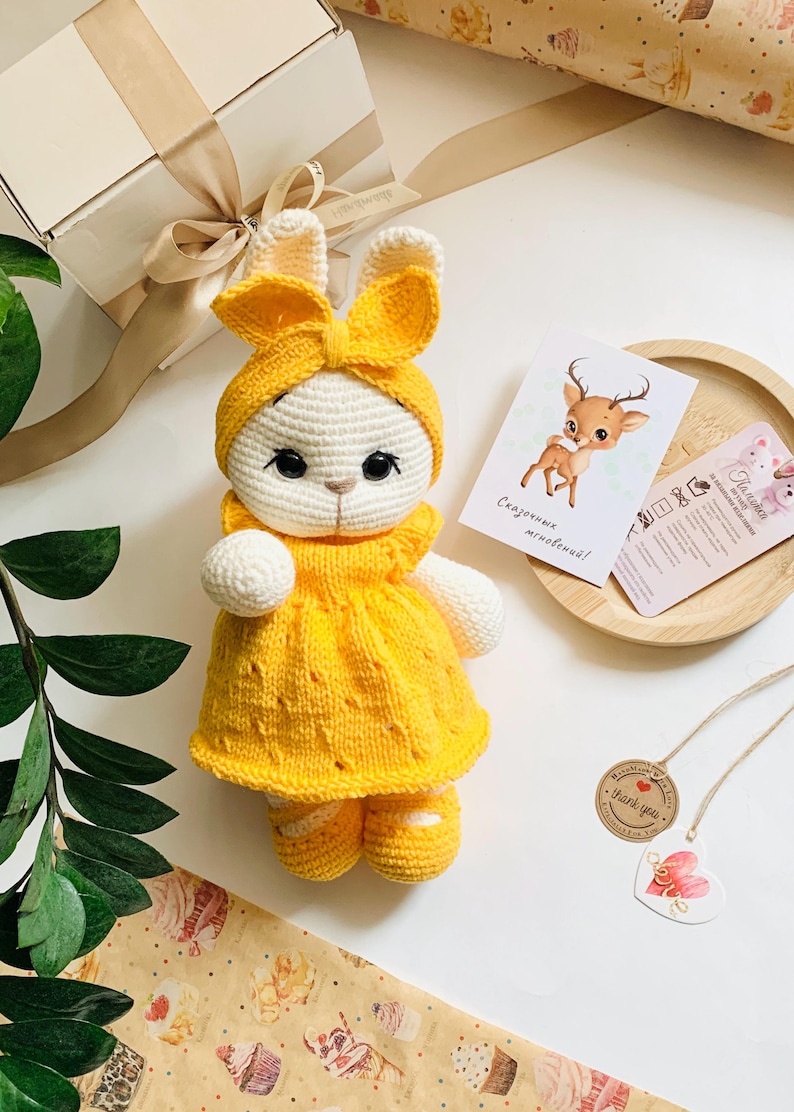 Crochet Pattern 2 Set Bunny Toy Amigurumi Knitting Dress Plush Bunny ...