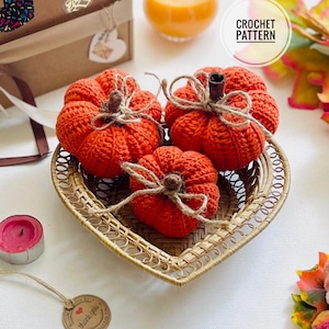 Crochet Pumpkin Pattern Halloween for Fall Decor Easy-to-follow pattern  charming crocheted pumpkin, cozy autumn home Thanksgiving