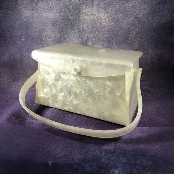 lucite box purse