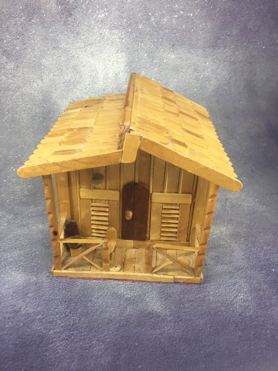 Rare Popsicle Stick And Monopoly Board Handmade House Tramp Etsy