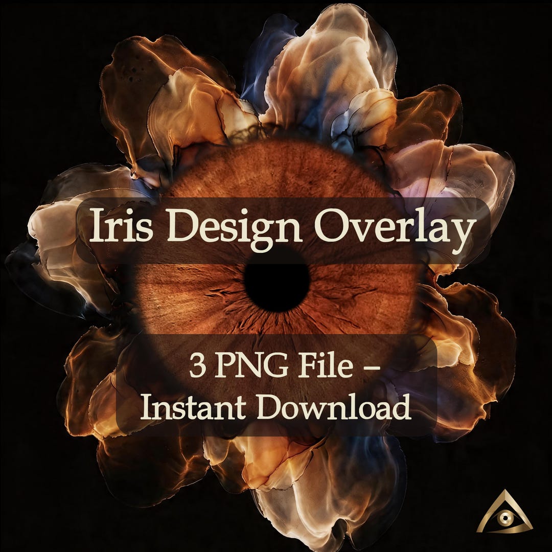 Ink Style Iris Overlay, Fluid Abstract Eye Effect, Artistic Design PNG ...