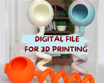 Escondite en espiral para araña saltarina - Incluye agujeros para imanes - Archivo STL - Descarga digital