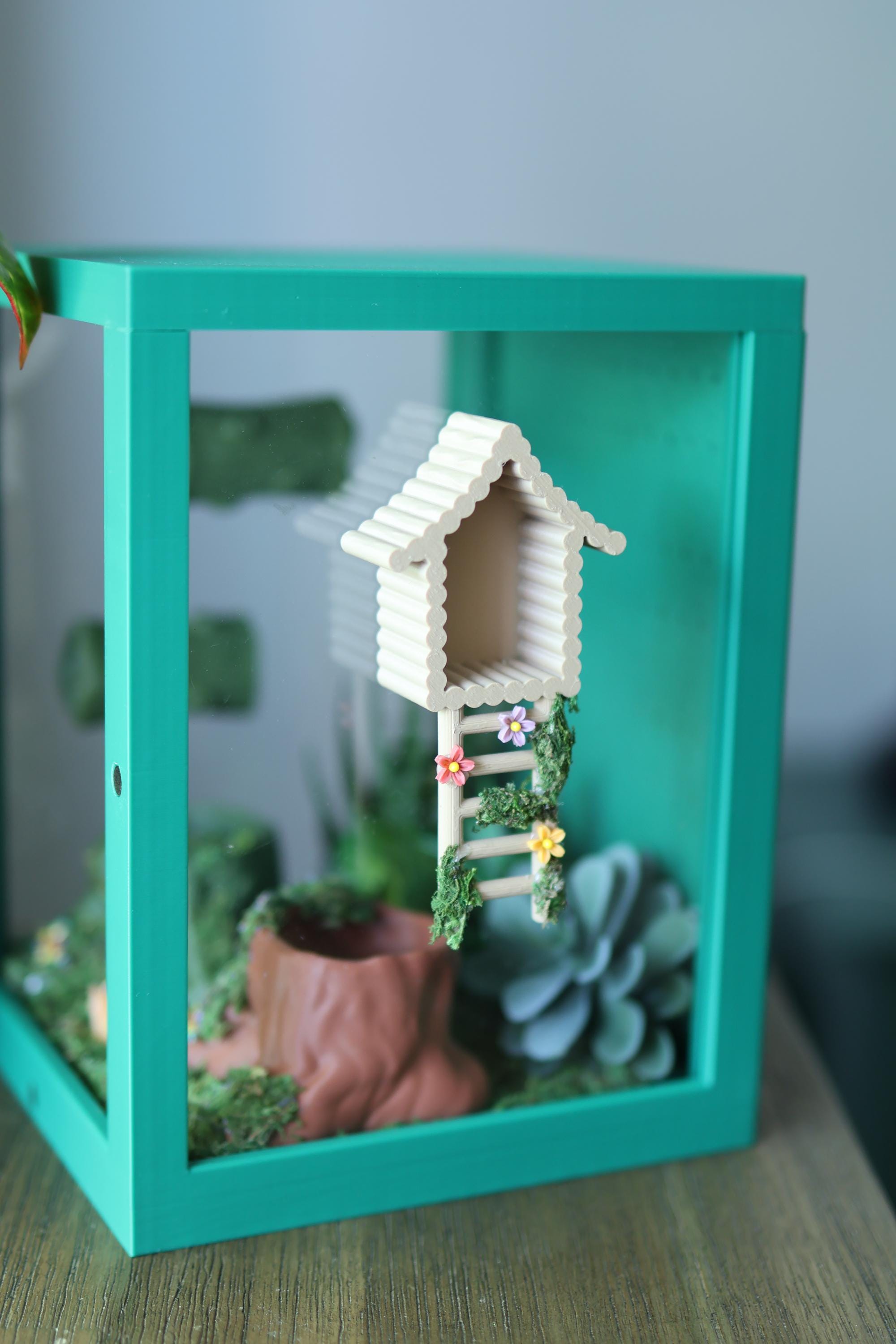 Spider Tree Ut Jumping Spider Hide Hut With Flowers and Natural Moss - Etsy