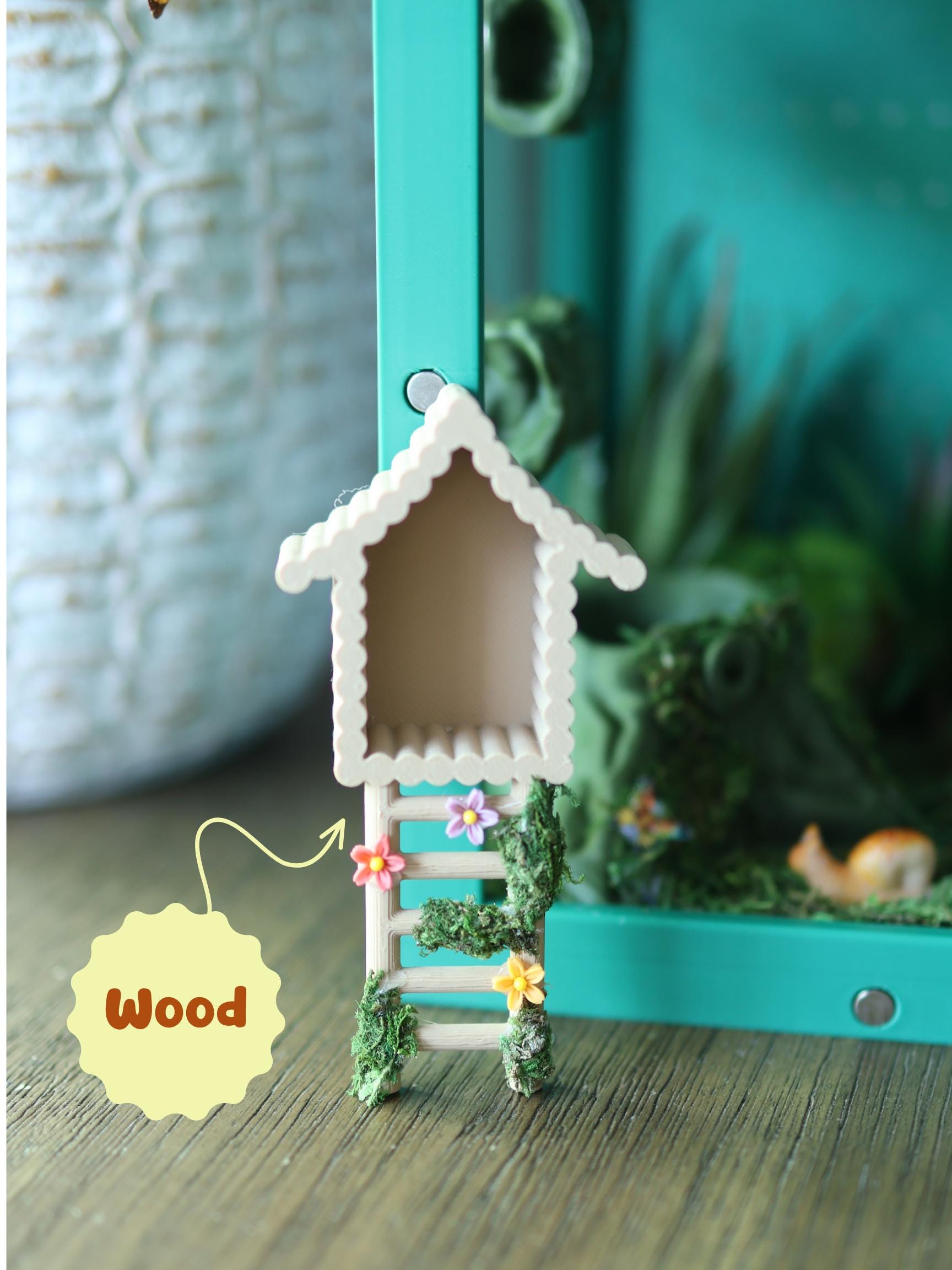 Spider Tree Ut Jumping Spider Hide Hut With Flowers and Natural Moss - Etsy