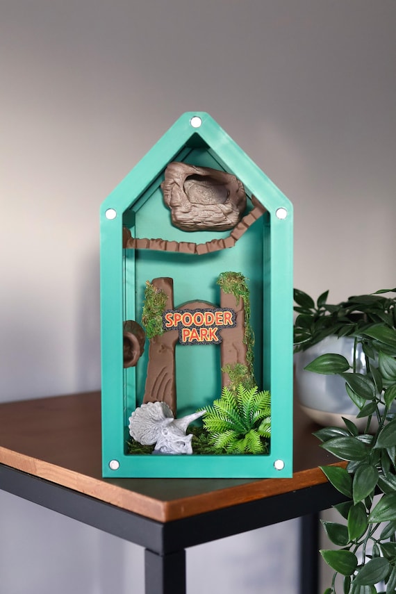 jumpバンブーキャビネット Spooder Park Jumping Spider Enclosure With Magnetic Door, Natural