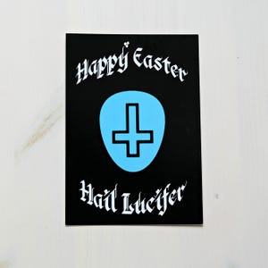 Cartolina di Pasqua | Allegria pasquale | Buona Pasqua - Ave Lucifero | Stampa Stampa