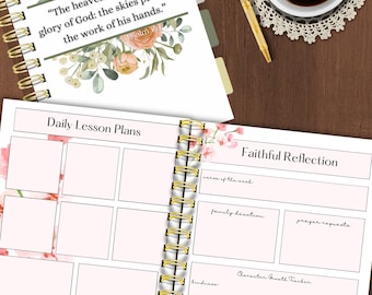 Faith-Based Homeschool Planner: Christian Daily Lesson Plans (Printable PDF)