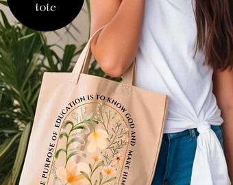 Classical Conversations Tutor Director Parent Tote Bag, Cotton Canvas Carryall, Homeschooling Organizer, Gift for Educators, Classical