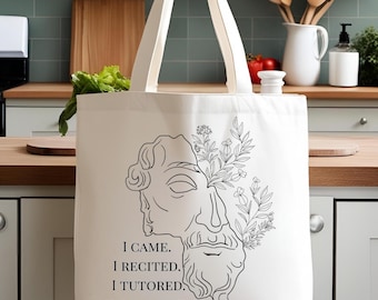 Classical Education Homeschool Tutor Cotton Canvas Tote Bag, Tutor Director Book Bag, Foundations Essentials Challenge, Homeschooling Mom