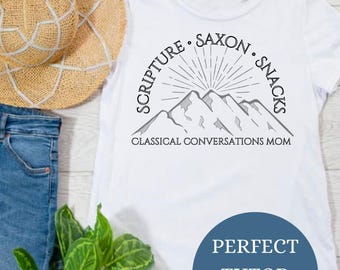 Klassische Gespräche Mama T-Shirt, Inspirational Grafik T-Shirt, Familien Bildung Shirt, Geschenk für Mütter, Freizeitkleidung für Erzieher