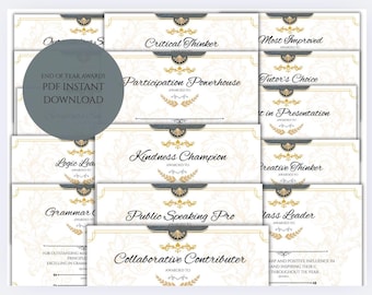 Homeschool Award Certificate Templates: Classical Conversations (PDF)