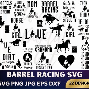 Barrel Racing SVG Bundle: Equestrian Clipart (Digital Download)
