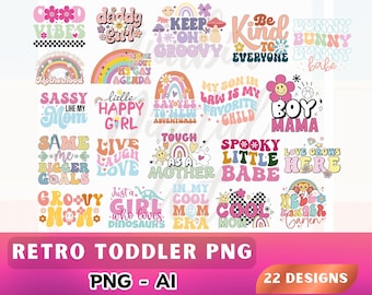 Retro Kids Png Bundle, Retro Toddler Png, Kids Quotes Png, Toddler Boy Girl Shirt Design, Kids Shirt Sublimation Bundle, Digital Download