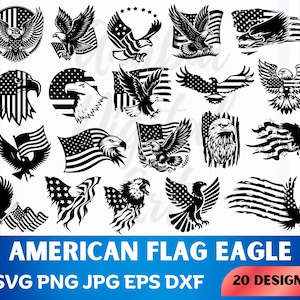 Pacchetto SVG con aquila della bandiera americana, SVG con aquila, SVG del 4 luglio, SVG patriottico, SVG patriottico degli Stati Uniti, Sublimazione dell'aquila della bandiera americana, Bandiera dell'aquila