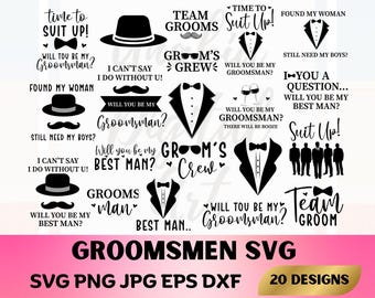 Groomsmen SVG Bundle: Hochzeitsfeier Designs (Digitaler Download)
