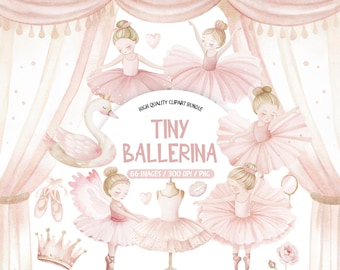 Flickbalett PNG-samling: Tutu-flickor, Svansjön och babyballerinakonst (kommersiellt bruk)