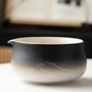 Hand-Painted Ceramic Matcha Tea Set: Bowl, Bamboo Whisk & Stand