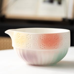 Rainbow Ceramic Matcha Tea Set: Bowl, Whisk, Spoon & Holder