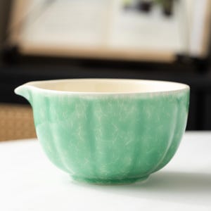 Hand-Painted Wave Ceramic Matcha Bowl Set: Bamboo Whisk, Spoon & Holder
