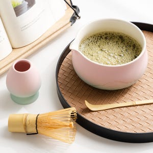 Colorful ceramic matcha bowl set/matcha gift box/tea set/creative gift/gift for women/wedding gift