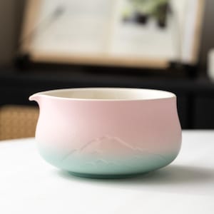 Rainbow Ceramic Matcha Tea Set: Bowl, Whisk, Spoon & Holder