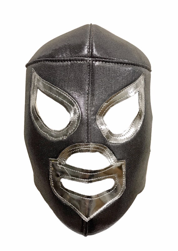 EL Santo Adult Lucha Libre Wrestling Mask Costume Wear pro-fit Silver 
