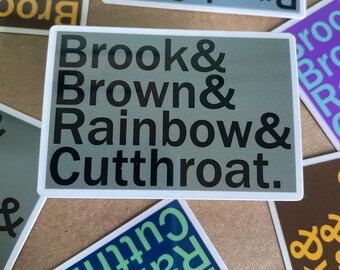 Trout Sticker: Waterproof Vinyl Decal for Water Bottles