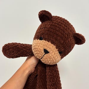 Crocheted cuddly bear, amigurumi bear, handmade stuffed animal, baby gift, Easter gift, hypoallergenic, handmade plush bear, toy.