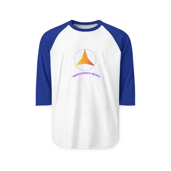 Retro Mercedes-Benz Unisex Three-Quarter Sleeve Raglan Shirt, Casual Fashion, Perfect Gift for Car Lovers, Birthday, Sports Events, Unique