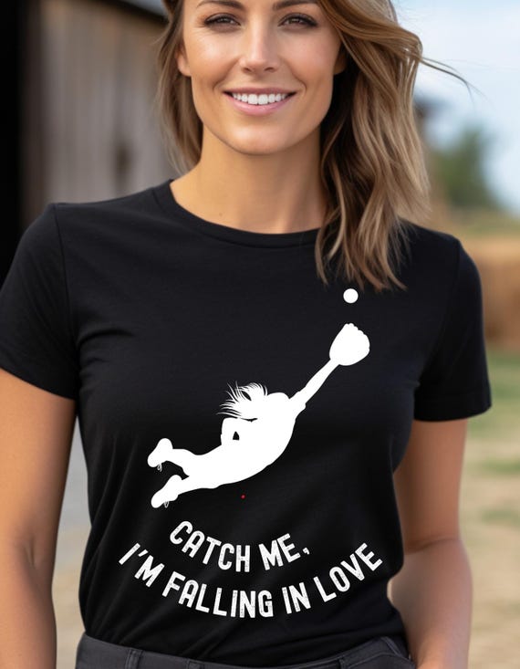baseball fun t shirt, girls baseball T shirt, Diving catch to prove a point, love interest t shirt, fun baseball t shirt, flirting t shirt