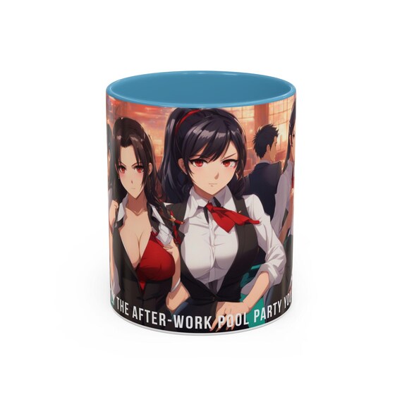 Billiards workplace mug, home office mug, workplace coffee mug, home office coffee, virtual workspace pool party, girls' office pool party
