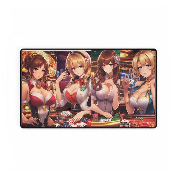 large casino girl dealer mouse pad Casino Mousepad card dealer mouse pad girl casino card player dealer poker table gaming table mat