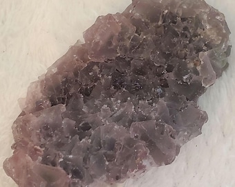 Green and Purple Fluorite Cube Specimen • Natural Cubic Cluster • 3 × 2 × 1 in