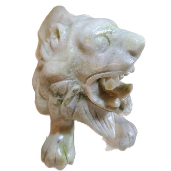 翡翠の獅子像 • 藍田翡翠彫刻 • 中国の守護獅子彫刻 • 手彫りの石像