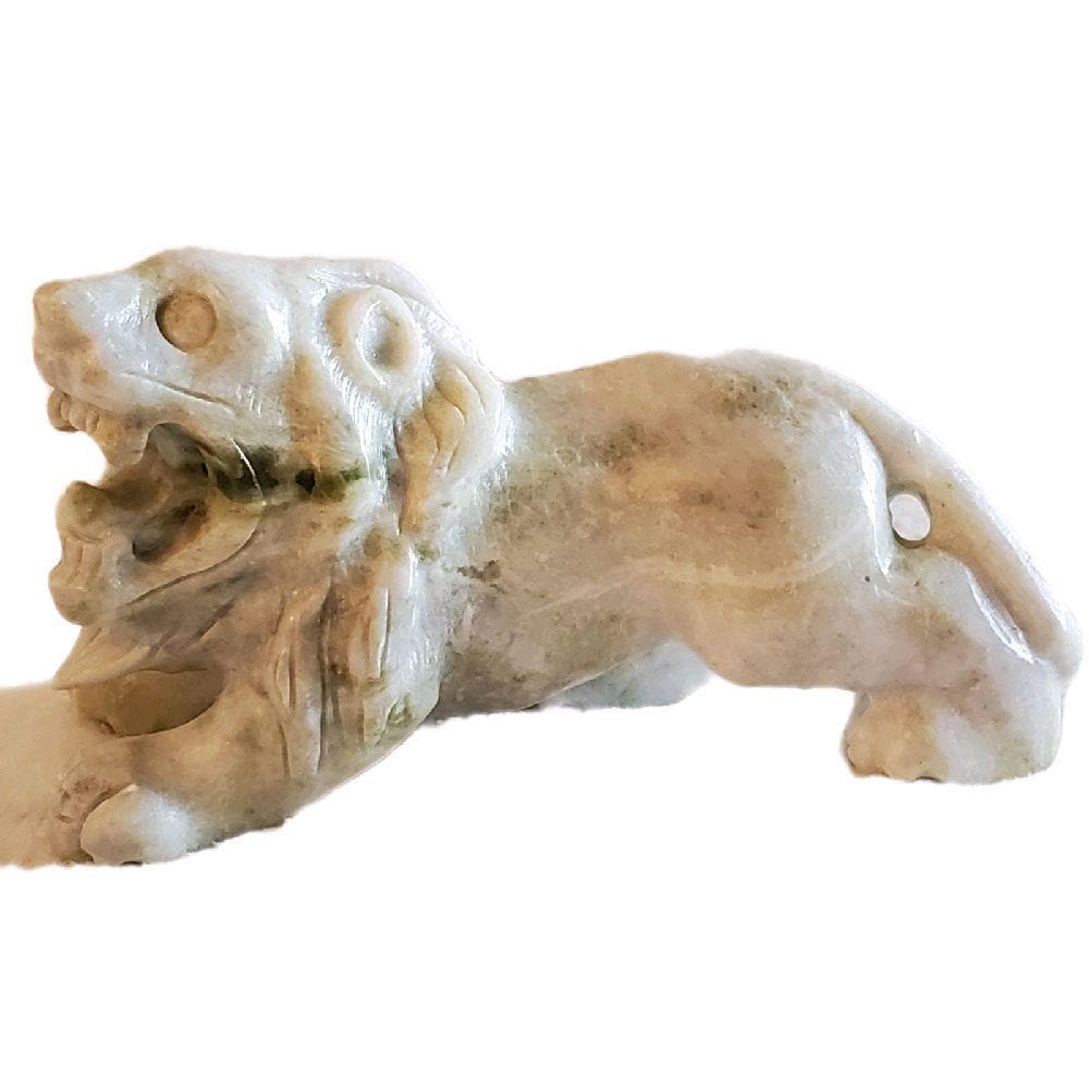 翡翠の獅子像 • 藍田翡翠彫刻 • 中国の守護獅子彫刻 • 手彫りの石像